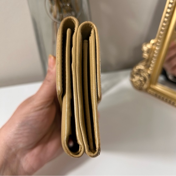 Chanel Beige Caviar Leather CC Logo Trifold Wallet - Picture 10 of 12